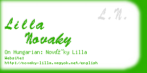 lilla novaky business card